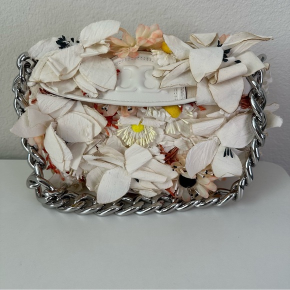 TORY BURCH Mini Fleming Soft Floral Embellished Bag in Canvas - Picture 3 of 10